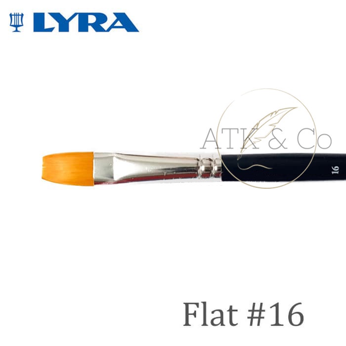 

ATKJaya- Kuas Lukis Lyra Flat No. 16 - Kuas Lyra Datar - Taklon Art Brush Lyra