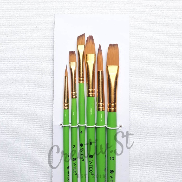

ATKJaya- Kuas Lukis Set A0278 Artist Brush Cat Air Akrilik Minyak V-TEC