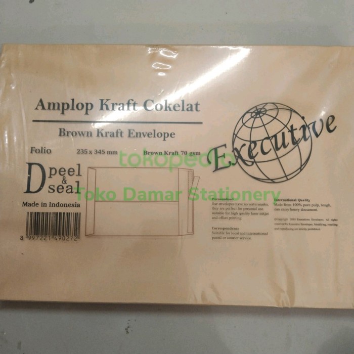 

ATKJaya- amplop coklat F4 Folio peel&seal
