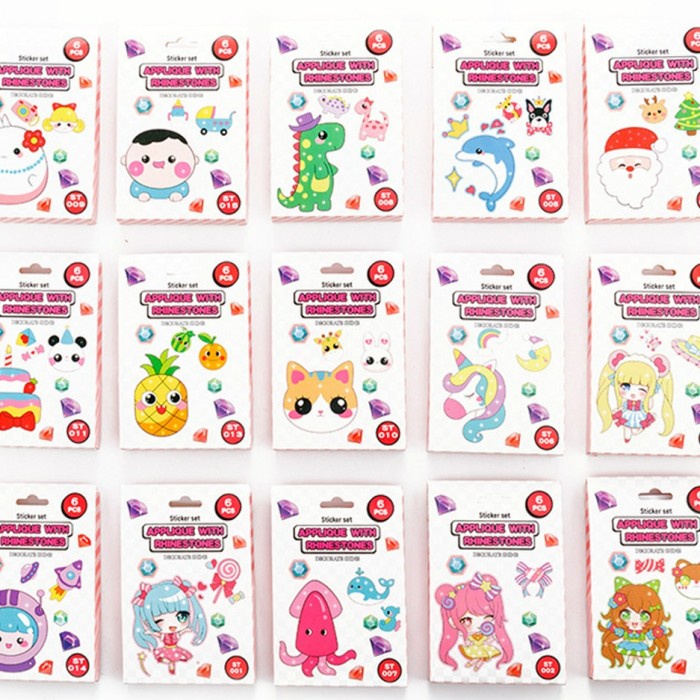 

ATKJaya- DIY Sticker Full Drill Round Diamond Painting Cartoon/Sticker Lukisan