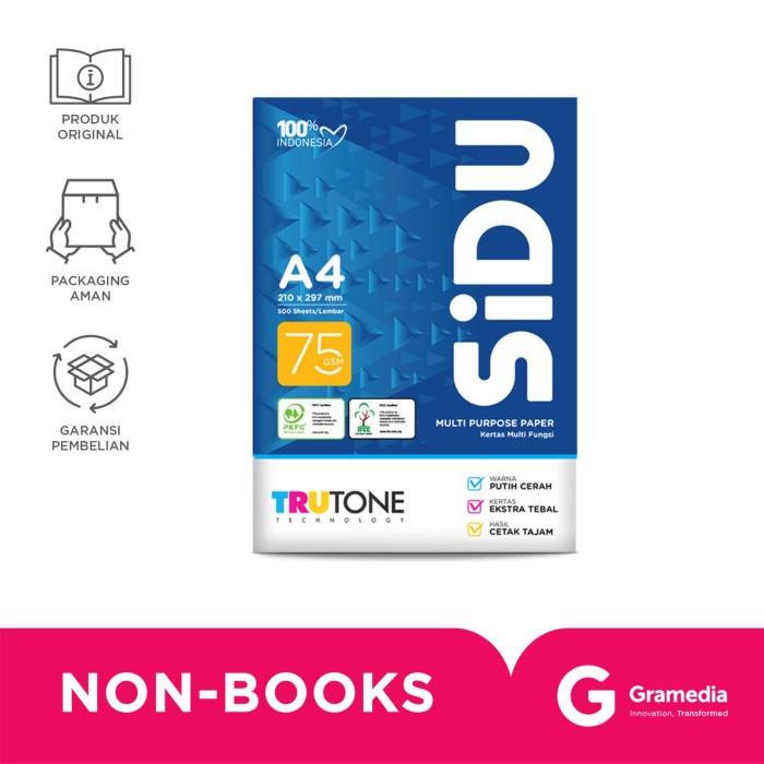

ATKJaya- Kertas HVS SIDU SDU 75gram A4 210 x 297