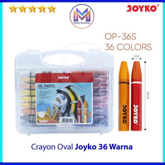 

ATKJaya- Crayon Joyko 36 Warna OP-36S / Oil Pastel Krayon Oval