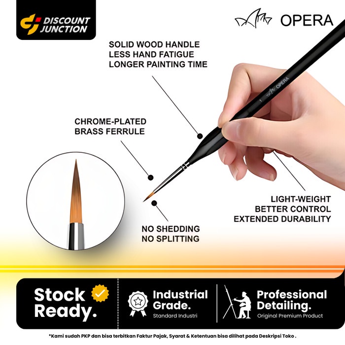 

ATKJaya- OPERA Micro Detail Paint Brush Set, 6 Tiny Professional Brush