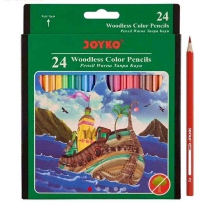 

ATKJaya- PENSIL WARNA JOYKO 24 WARNA PANJANG / PENCIL WARNA JOYKO 24 COLOR