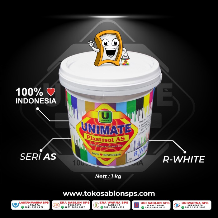 

ATKJaya- Plastisol Unimate AS R White 1kg