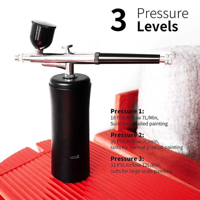 

AIRBRUSH PORTABLE ELEKTRIK PEN AIR BRUSH MODEL KIT 32PSI 800MAH