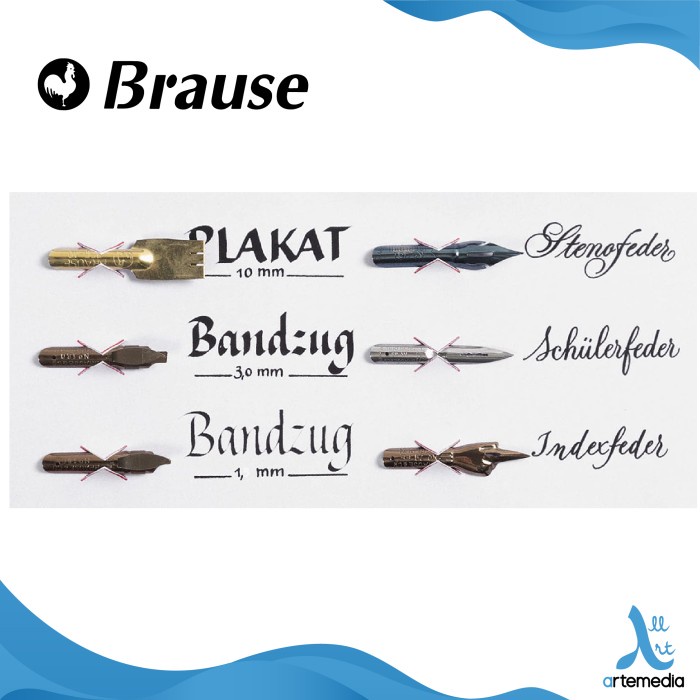 

MATA PENA KALIGRAFI BRAUSE SET 3 METAL NIB CALLIGRAPHY WRITING