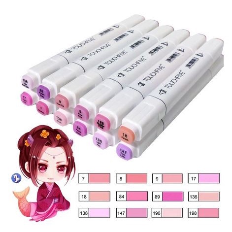 

TOUCHFIVE MANGA ANIMATION ART MARKER DUAL TIPS (12PCS)