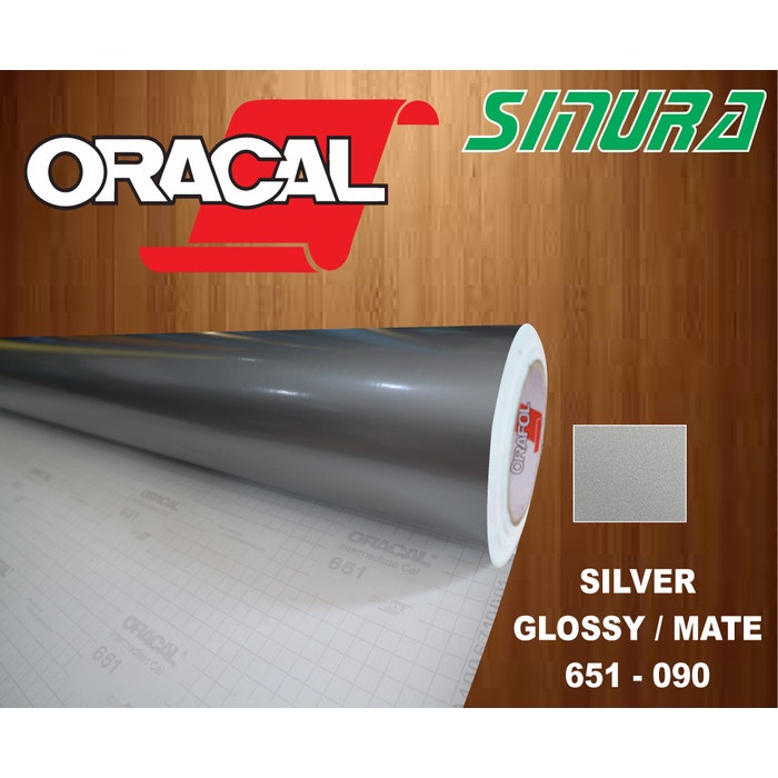 JAYAmart- Sticker Oracal 651-090 SILVER GREY (GLOSSY/MATTE)