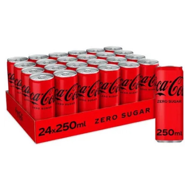 

Coca Cola Zero Sugar Kaleng Can 250ml 1 dus 24