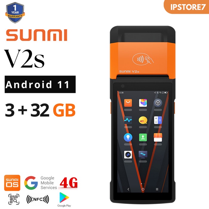 

Mesin Kasir Portable Sun V2S 4G RAM 3+32GB 4G NFC SCANNER LABEL PRINTINGn DiskonJual MurahHarga