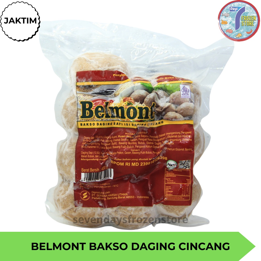 

Bakso Sapi isi Daging Cincang Belmont kemasan 400 gr