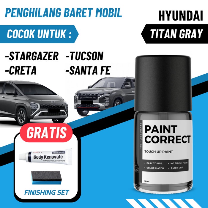 Cat Oles Penghilang Baret Mobil Hyundai Titan Grey Metalic Abu Tua