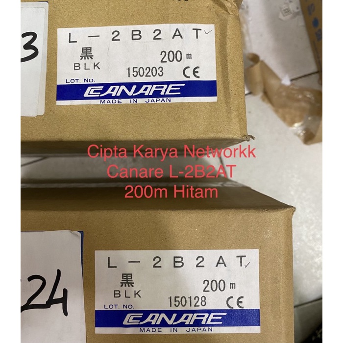 Paling Murah Kabel Audio Canare L2B2At 200M Hitam Original Japan / Canare L-2B2At