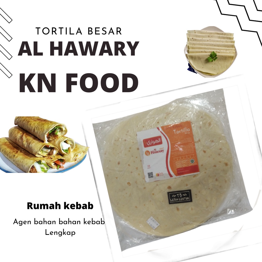 

Tortila Kebab al hawary Kulit Kebab besar - diameter 24 cm isi 20