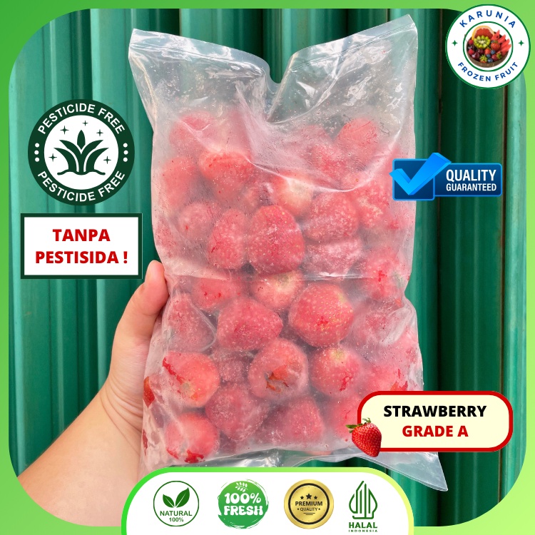 

TERMURAH STRAWBERRY FROZEN PREMIUM GRADE A 1KG/ BUAH BEKU STRAWBERRY/ STROBERI FROSEN/STROBERI
