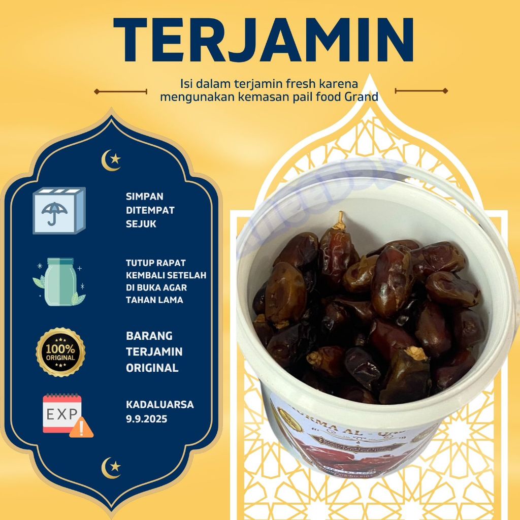 

Kurma Al Qaseem ORIGINAL HALAL Premium 725 gram