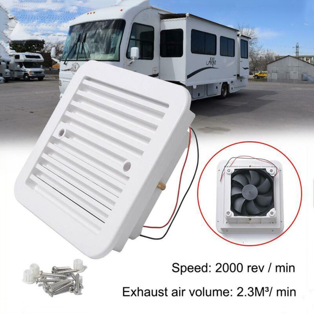 Exhaust Ventilation Fan Side Air Vent Caravan Motorhome Rv Camper Van White Fan Ventilation Kitchen
