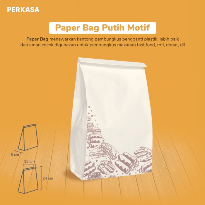 

SOUVEN- Paper Bag / Kantong Kertas Putih Motif