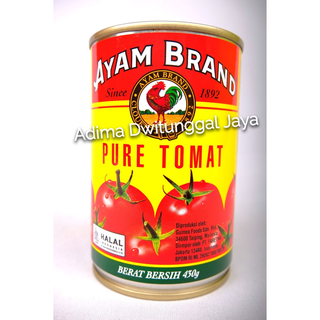 

Ayam Brand Tomato Puree / Pure Tomat 430 gr