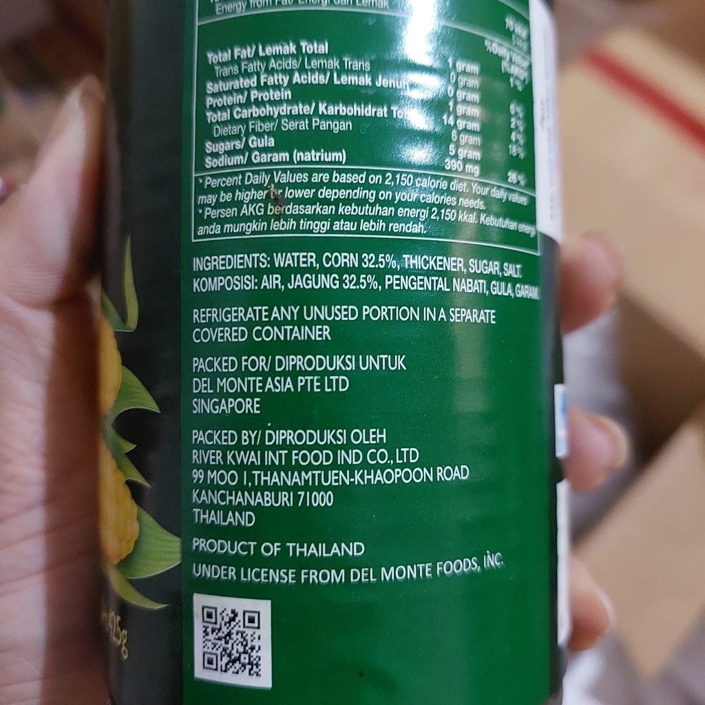 

Delmonte Whole Kernel Corn / Cream Style Corn / Jagung Kaleng Kasar / Halus 420 gram