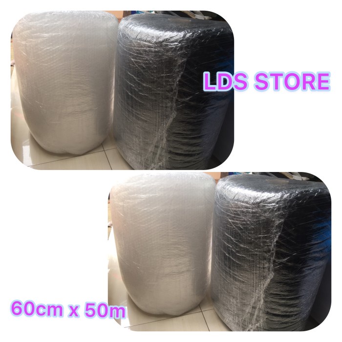 

SOUVEN- Bubble wrap plastik hitam/putih ukuran 60cm x 50meter