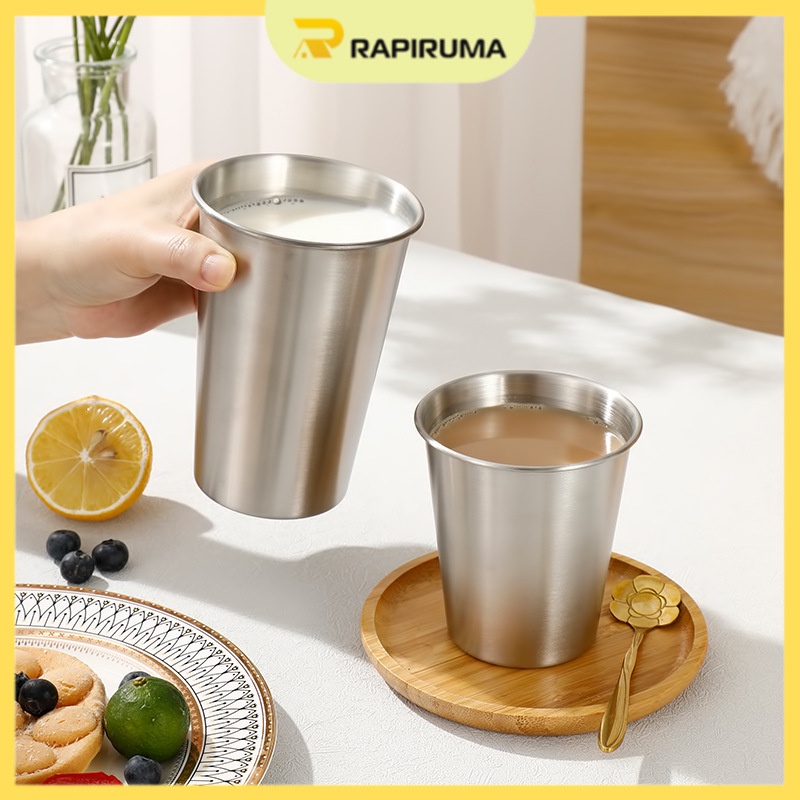 Gelas Korea Stainless Steel Gold 304 Anti Karat / Gelas Korea Estetik Cafe / Gelas Cafe Stainless