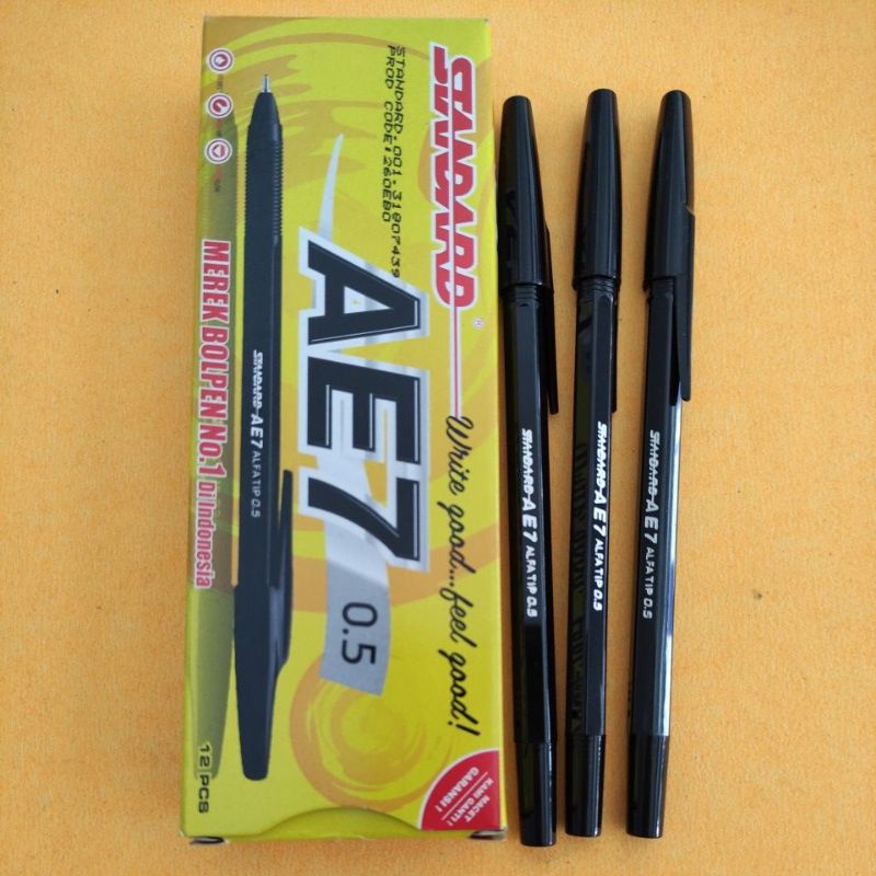 

IK! Ballpoint Standard AE7 0.5 Black Per Pak (isi 12)