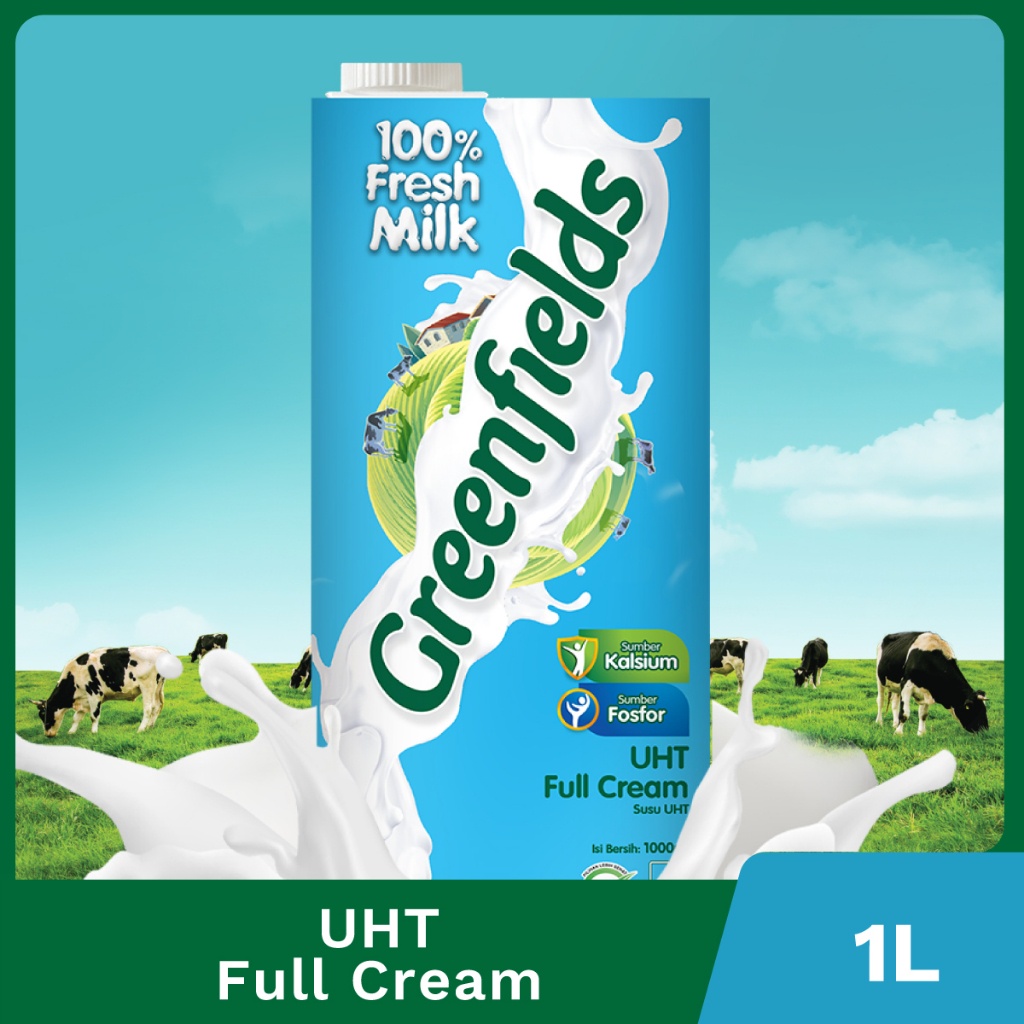 

Greenfields Susu UHT Milk Full Cream - Plain 950 ml (Khusus Pengiriman Gojek / Grab)