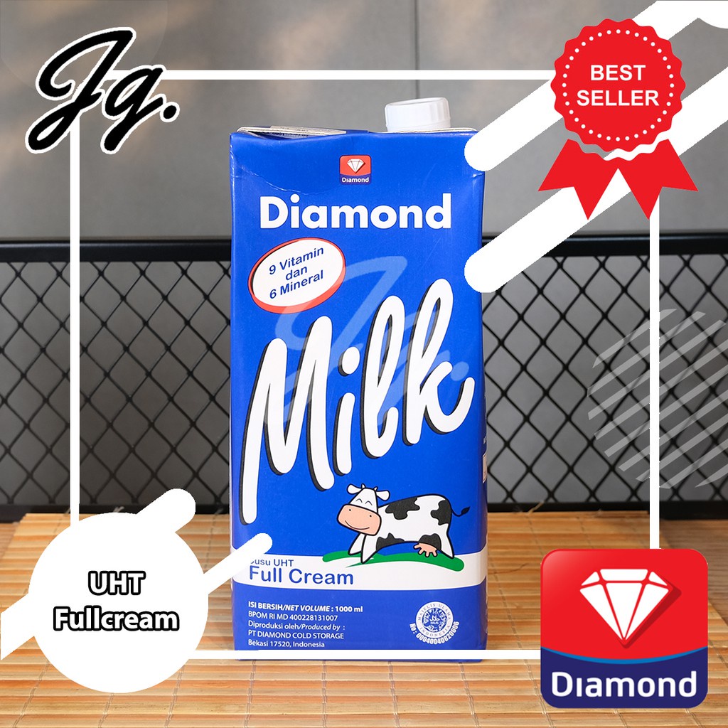 

Susu UHT Diamond 1 Karton isi 12 pcs @ 1 Liter - Full Cream - Plain / 1 Dus isi 12pcs x 1000 ml