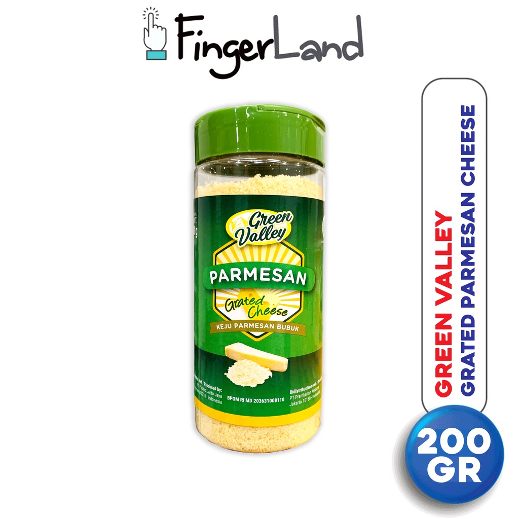 

GREEN VALLEY Grated Parmesan 200 gram Keju Parmesan Parut