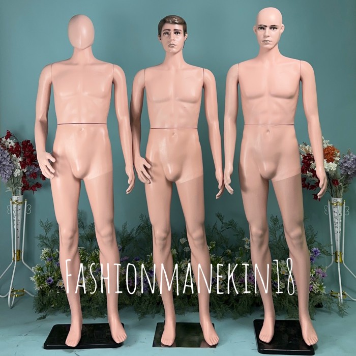 MANEKIN FULLBODY PRIA DAN WANITA DEWASA BENING- 2 MODEL KEPALA MANEKIN