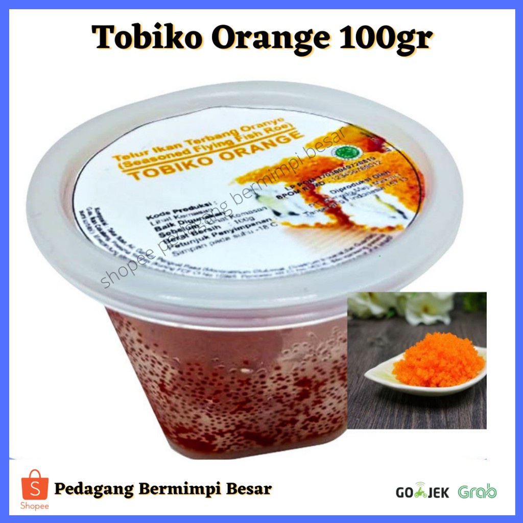 

Tobiko Orange 100gr Telur Ikan Terbang