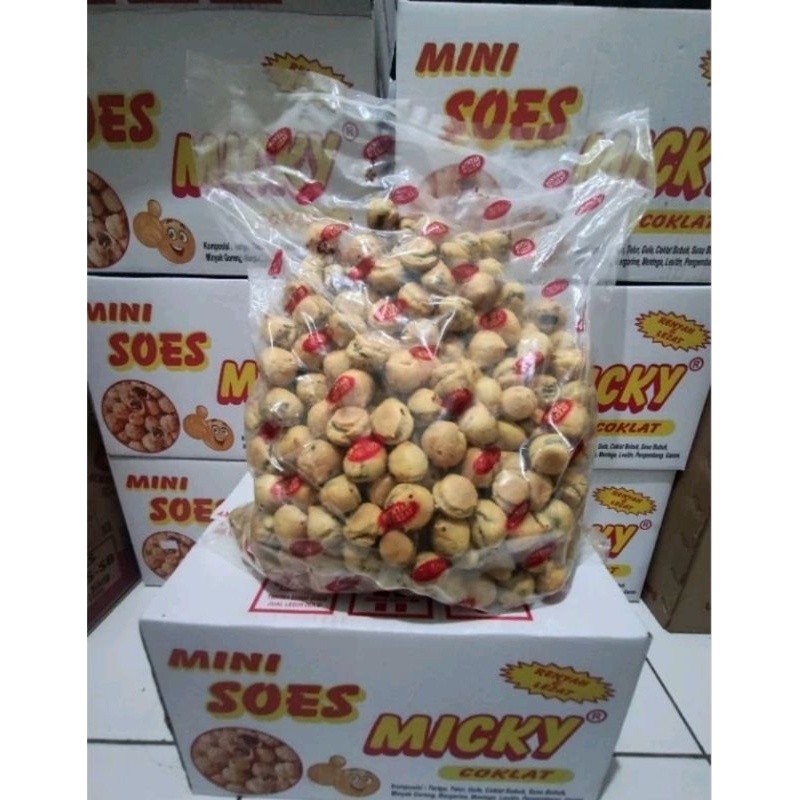 

HJ Kue Biskuit coklat lumer kue soes mini isi 500.gram