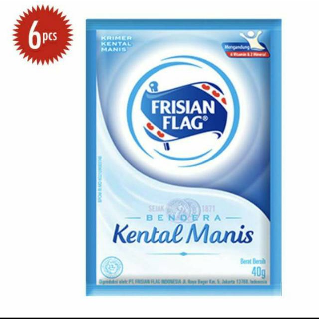 

Kental Manis Bendera Frisian Flag SACHET Kartonan DUS 40gr x 6 x 20 pack Vanilla Putih GOSEND