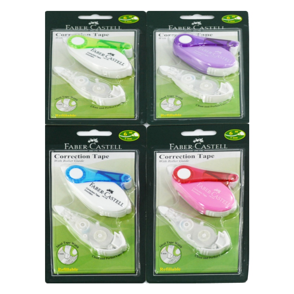 

Correction Tape Faber Castell SR 506 / Bonus Refill 1 Pcs / Bisa Di Isi Ulang