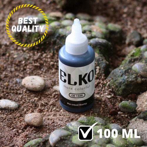 

[tmr] - Tinta Stempel Flash Warna Hitam Waterproof ELKO 100 ML Untuk Kertas