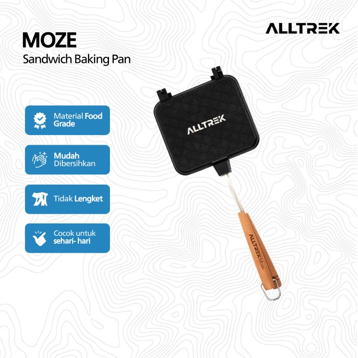 

..... Alltrek Sandwich Baking Pan Moze Pemanggang Roti Anti Lengket Outdoor