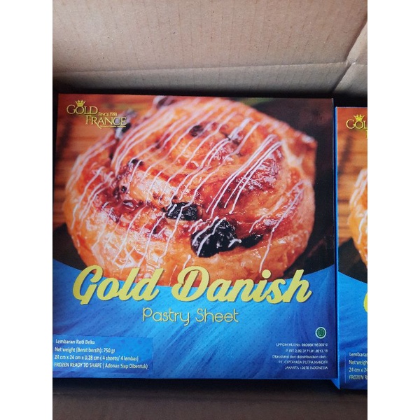 

HJ Gold Danish/Danish Pastry Sheet/Gold France 750 gram uk. 24 x 24 cm