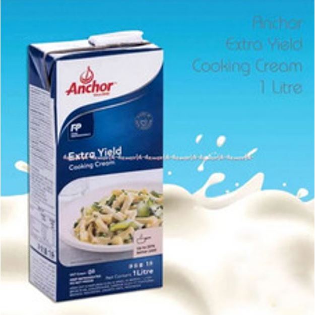 ANCHOR EXTRA YIELD WHIPPING COOKING CREAM HALAL KUALITAS PREMIUM IMPORT 1 LTR 1LTR 1 L 1L 1 Liter
