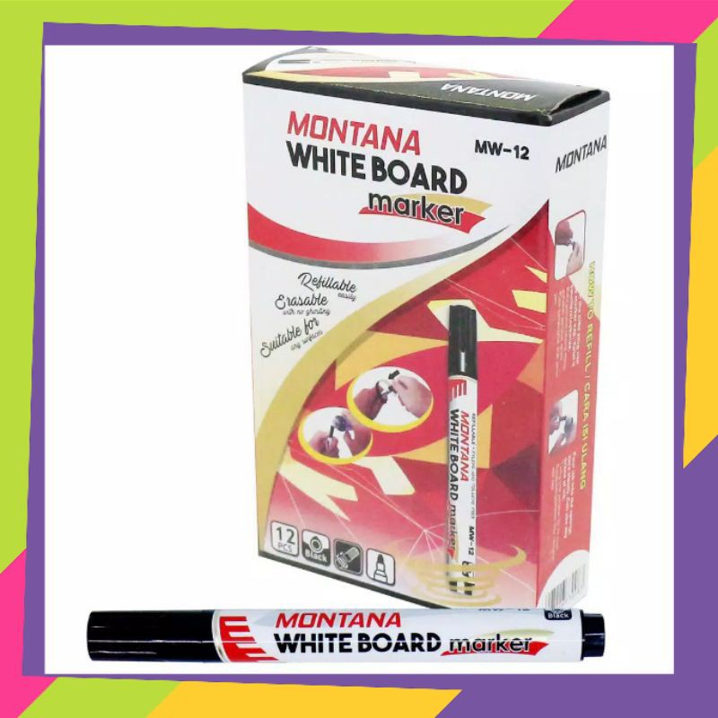 

Spidol Whitebeard Montana 1 pak Isi 12pcs