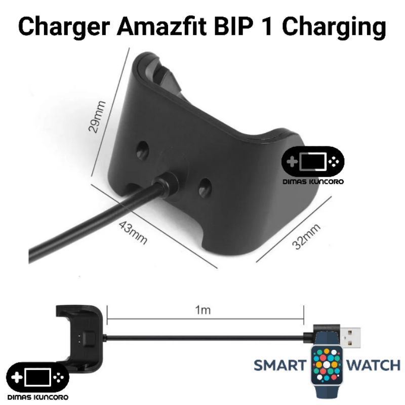 Charger Amazfit BIP 1 charging kabel usb lite youth cable dock A1608 smartwatch
