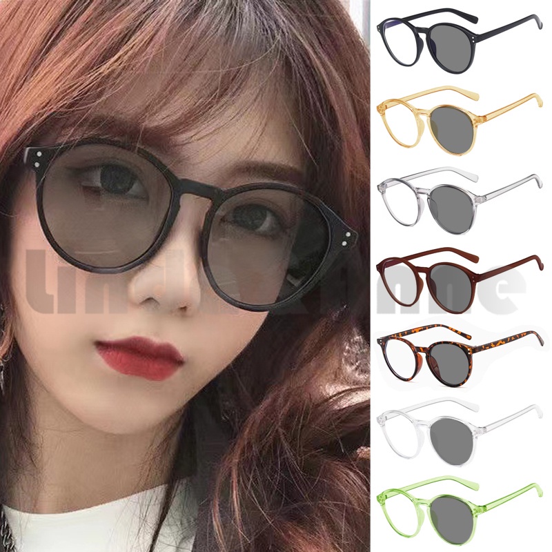 ACCMT- kacamata photocromic / kacamata hitam /Kacamata Anti Radiasi Bentuk Bulat Bahan Metal Gaya