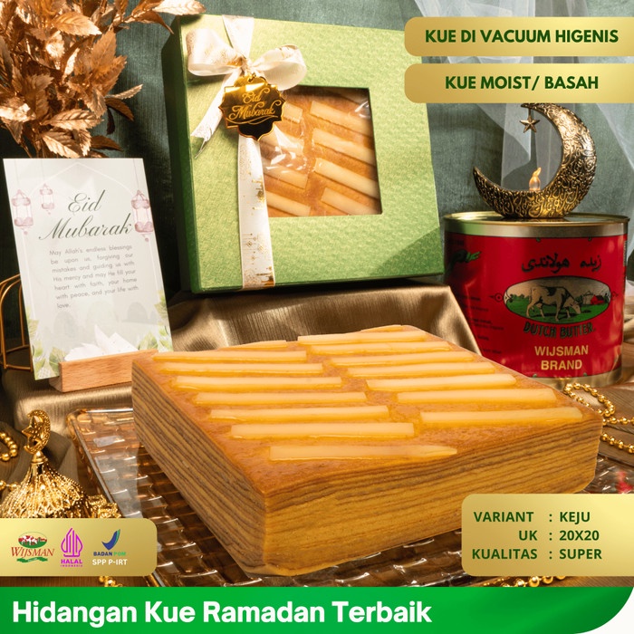 

(KUALITAS SUPER) KUE LAPIS LEGIT 20x20 CHEESE WISMAN 100% HALAL KEJU