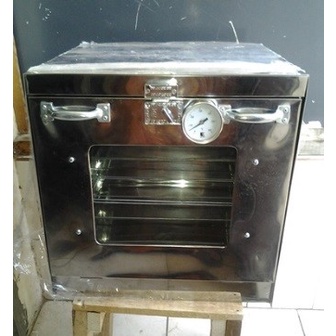 Oven tangkring kompor bakar kue cake meterthermo luar dalam stainless