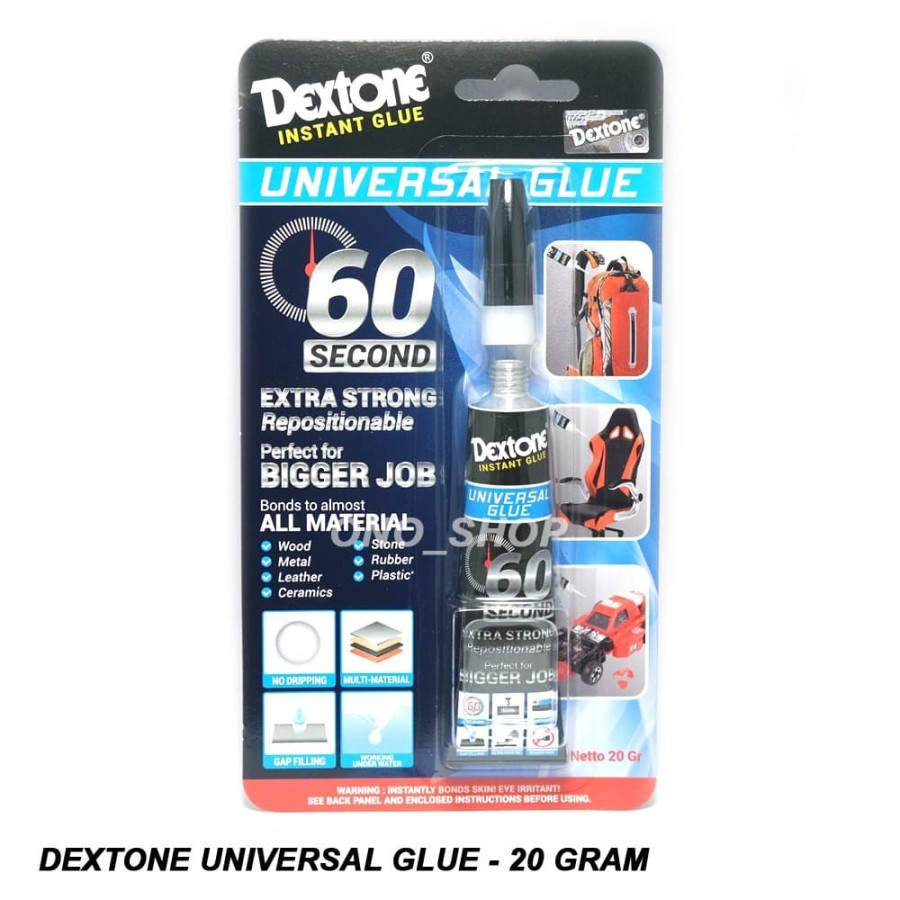 

Dextone Universal Glue 20 gr / Lem Serba Guna Dextone / Lem Kental Dextone / Lem Dextone Serba Guna