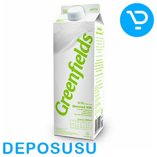 

Susu Pasteurisasi Freshmilk GREENFIELDS 1Liter - Skimmed Milk