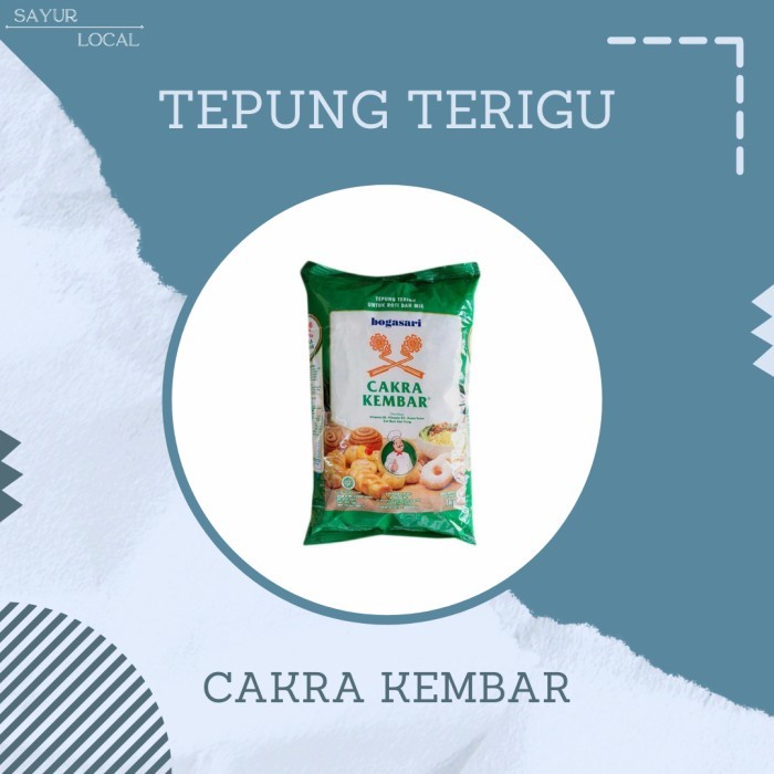 

(Good) TEPUNG TERIGU CAKRA KEMBAR - 1 KG - SAYURLOCAL
