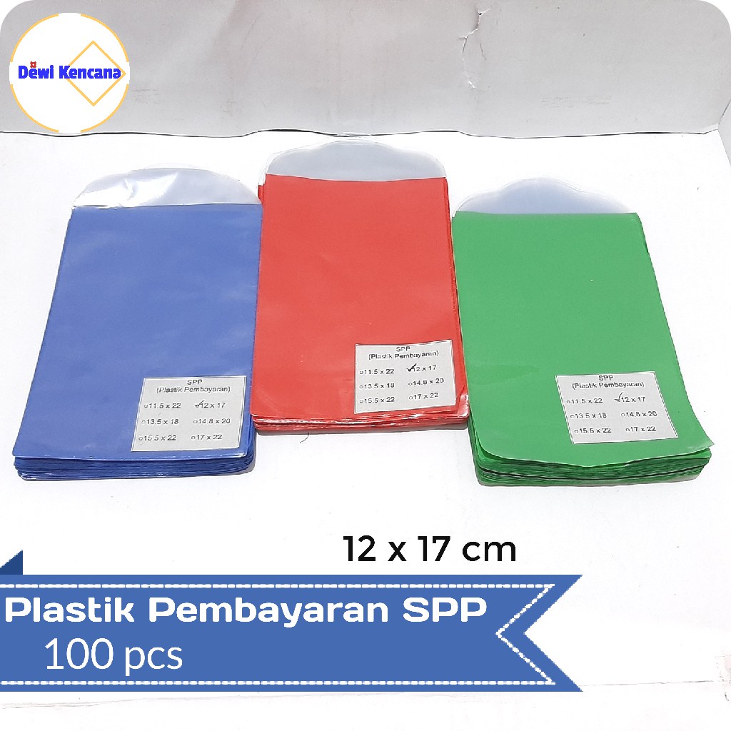 

Plastik Pembayaran Kartu SPP/Iuran 100pcs Warna Beragam