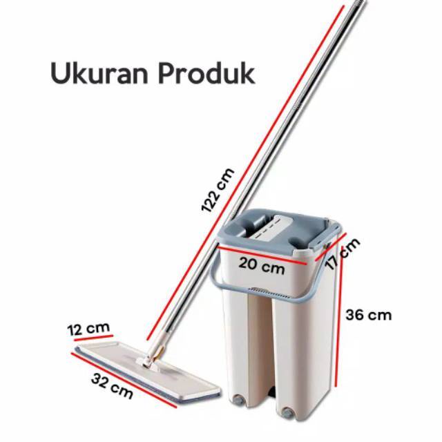 Berkualitas Alat Pel Praktis Scratch Cleaning Mop 360 Derajat Spin Mop Plus Bucket Scratch